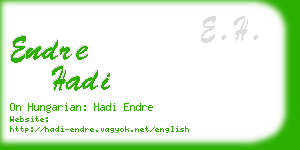 endre hadi business card